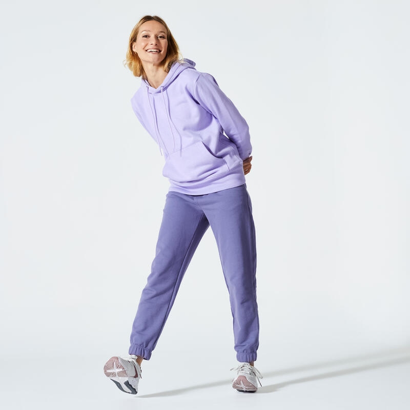 Sweat à Capuche Fitness Femme - 500 Essentials violet