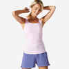 Majica bez rukava za fitness 500 ženska svijetloružičasta