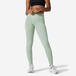 Leggings Slim Fitness Mulher Fit+ 500 Estampado Verde-claro