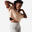 T-shirt Crop Top Fitness Femme - 520 Beige poudre