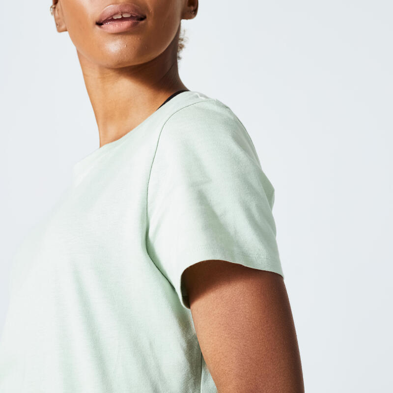 T-shirt Damen - 500 Essentials hellgrün