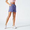 Women's Fitness Cotton Shorts 520 with Pocket - Blue