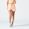 Women's Cotton Fitness Shorts 520 with Pocket - Light Melon