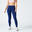Legging slim Fitness Femme Fit+ - 500 Imprimé Bleu