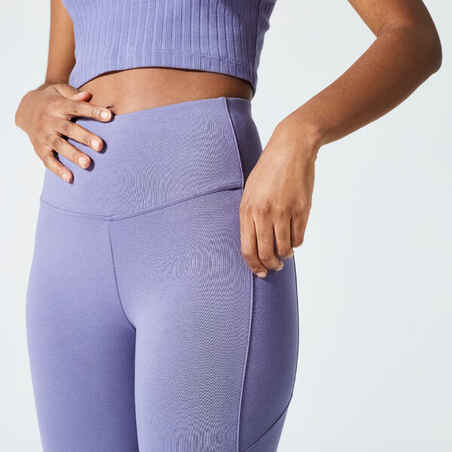 Women's Shaping Fitness Leggings 520 - Neon Purple - Decathlon