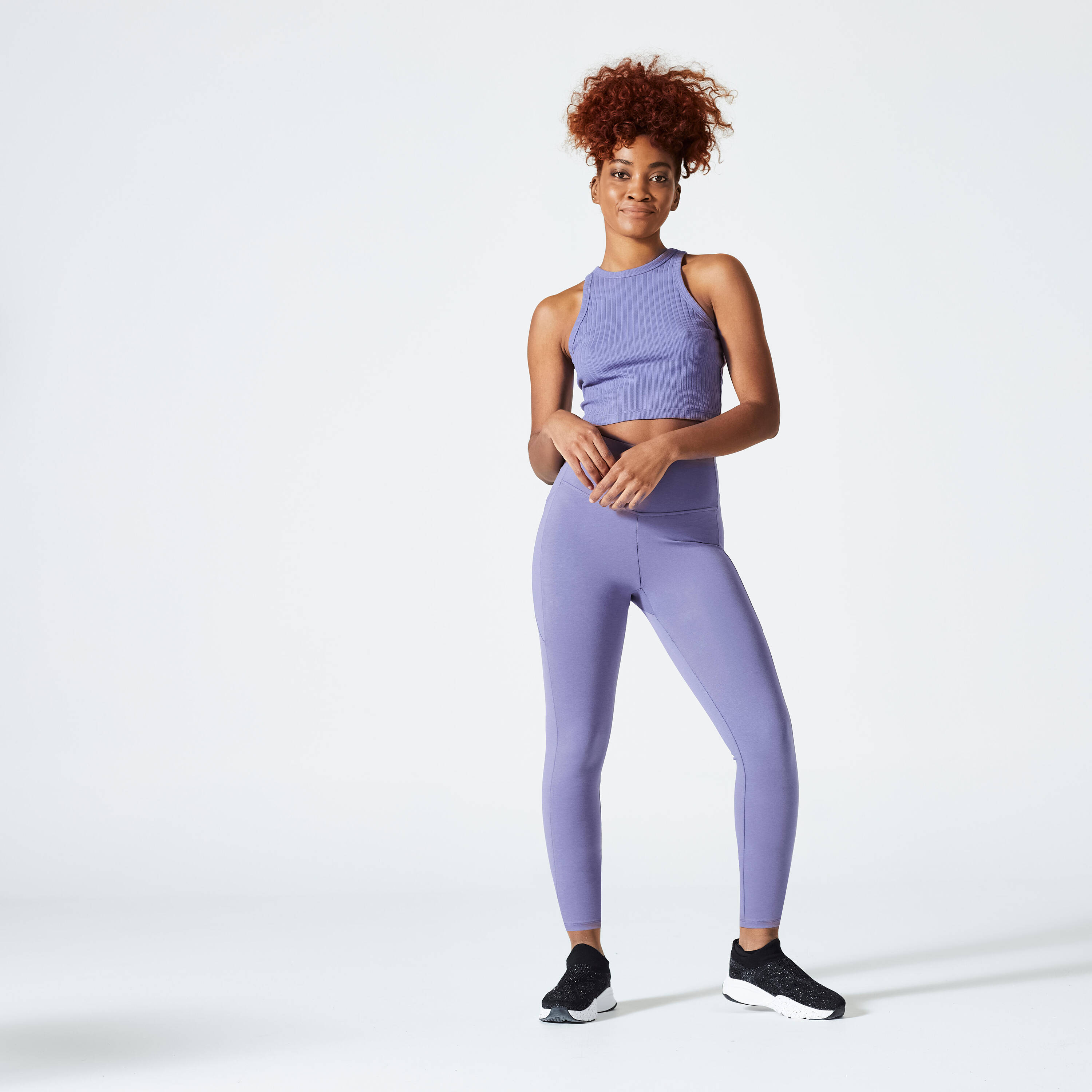 Women's Shaping Fitness Leggings 520 - Neon Purple -  2