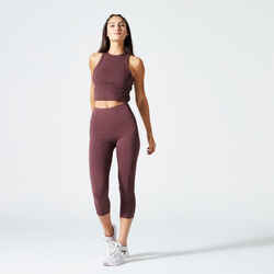 Women's Shaping 7/8 Fitness Leggings 520 - Mahogany