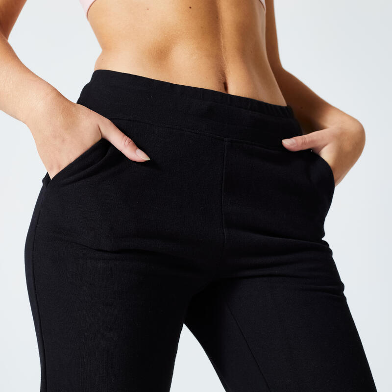 Spodnie dresowe damskie Domyos Gym & Pilates 500 Slim