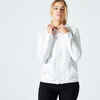 Women's Half-Zip Fitness Sweatshirt 100 - Off-White