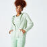 Women Zip-Up Gym Hoodie Sweatshirt 100 – Soft, Stretchable, Lightweight – Green