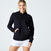 Sweat zippé fitness femme, noir