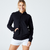 Sweat zippé fitness femme, noir