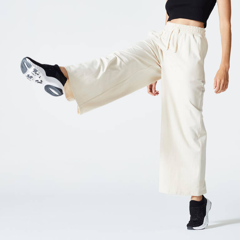 Women's Trackpant For Gym Loose-Fit 520-Shell White