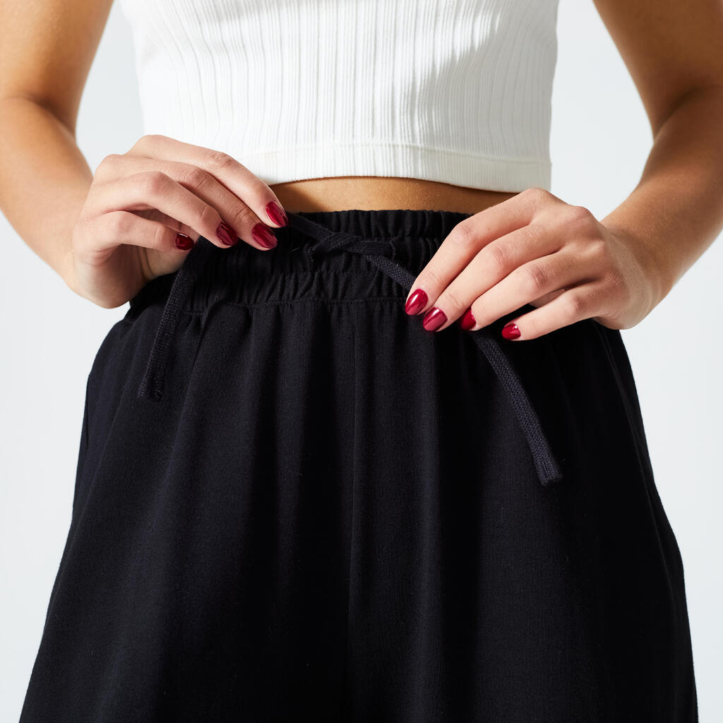 Pantalon ample Fitness Femme - 520 Noir