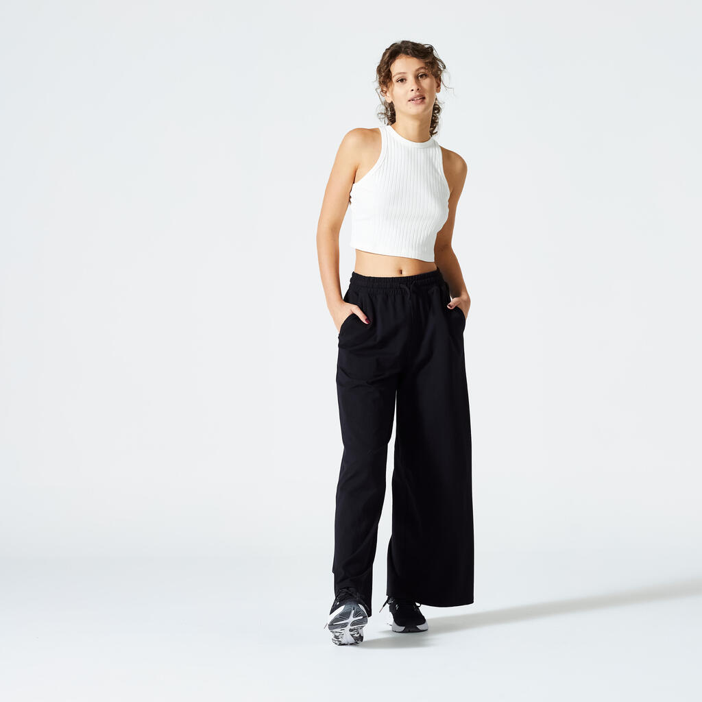 Pantalon ample Fitness Femme - 520 Noir