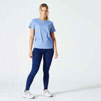Women's Fitness T-Shirt 500 Essentials - Indigo