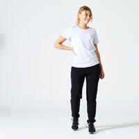 Camiseta fitness 500 essential Domyos Mujer gris
