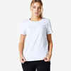 Women's Fitness T-Shirt 500 Essentials - Light Grey