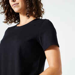 Women's Fitness T-Shirt 500 Essentials - Black