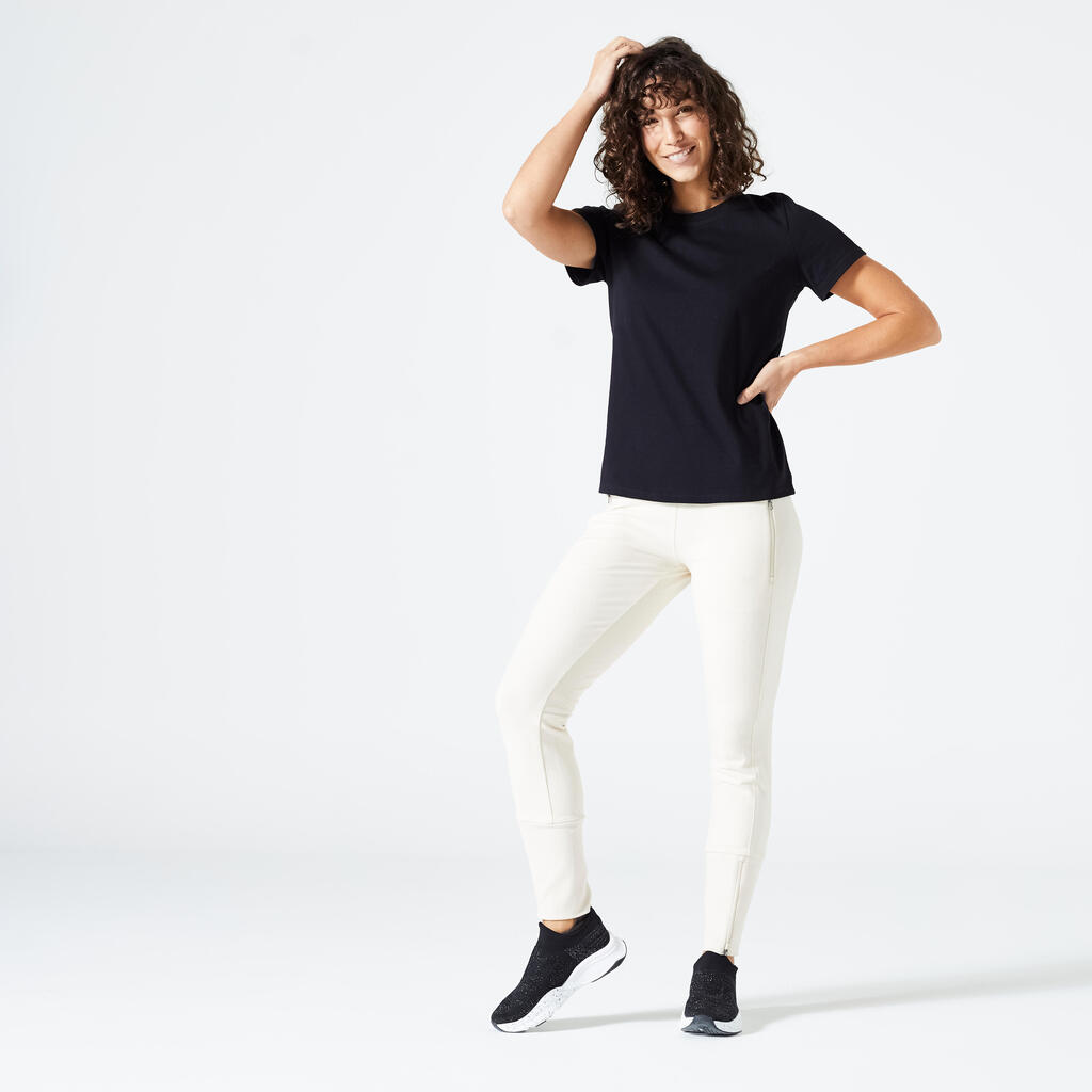 Women's Crew Neck Cotton T-Shirt - Sage Green