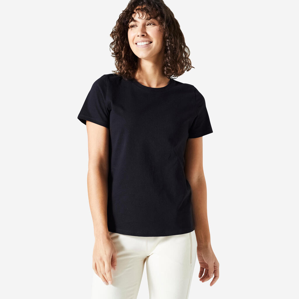 Sieviešu fitnesa T krekls “500 Essentials”, tropiskā citronkrāsā