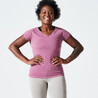 Women's Fitness V-Neck T-Shirt 500 - Grape