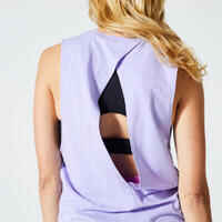 Women's Loose-Fit Fitness Tank Top 500 - Violet