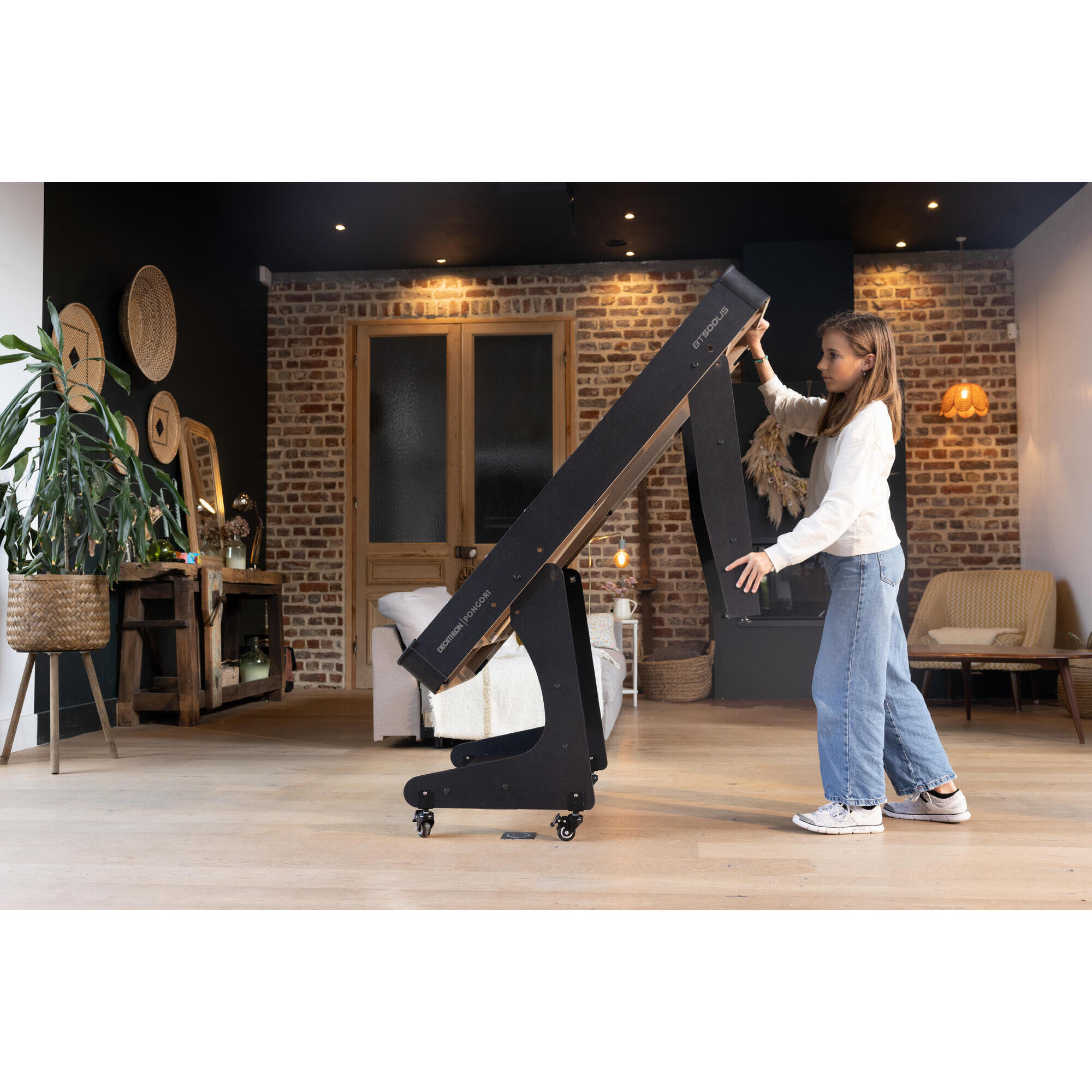 Folding Pool Table BT 500 Grey Pongori Decathlon