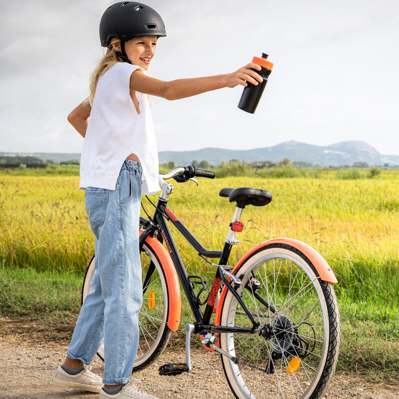 BICICLETA HÍBRIDA CRIANÇA RIVERSIDE 500 24 Polegadas 9-12 ANOS PRETO