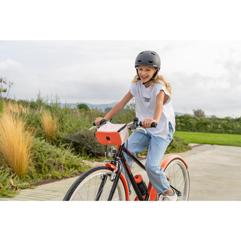 BOLSA DE GUIADOR DE BICICLETA DE CRIANÇA ROSA CORAL