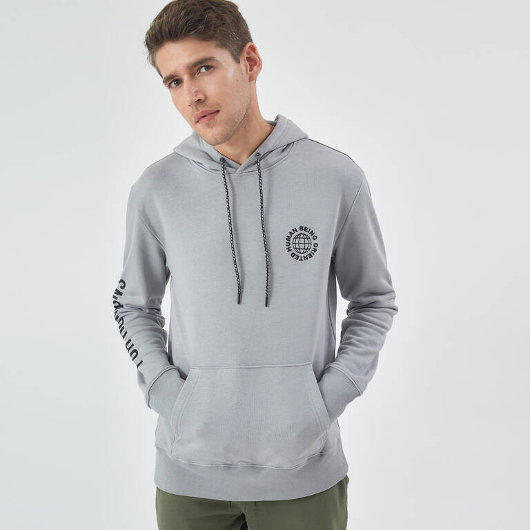 Men's Sweatshirt Hoodie Printed 500-Grey