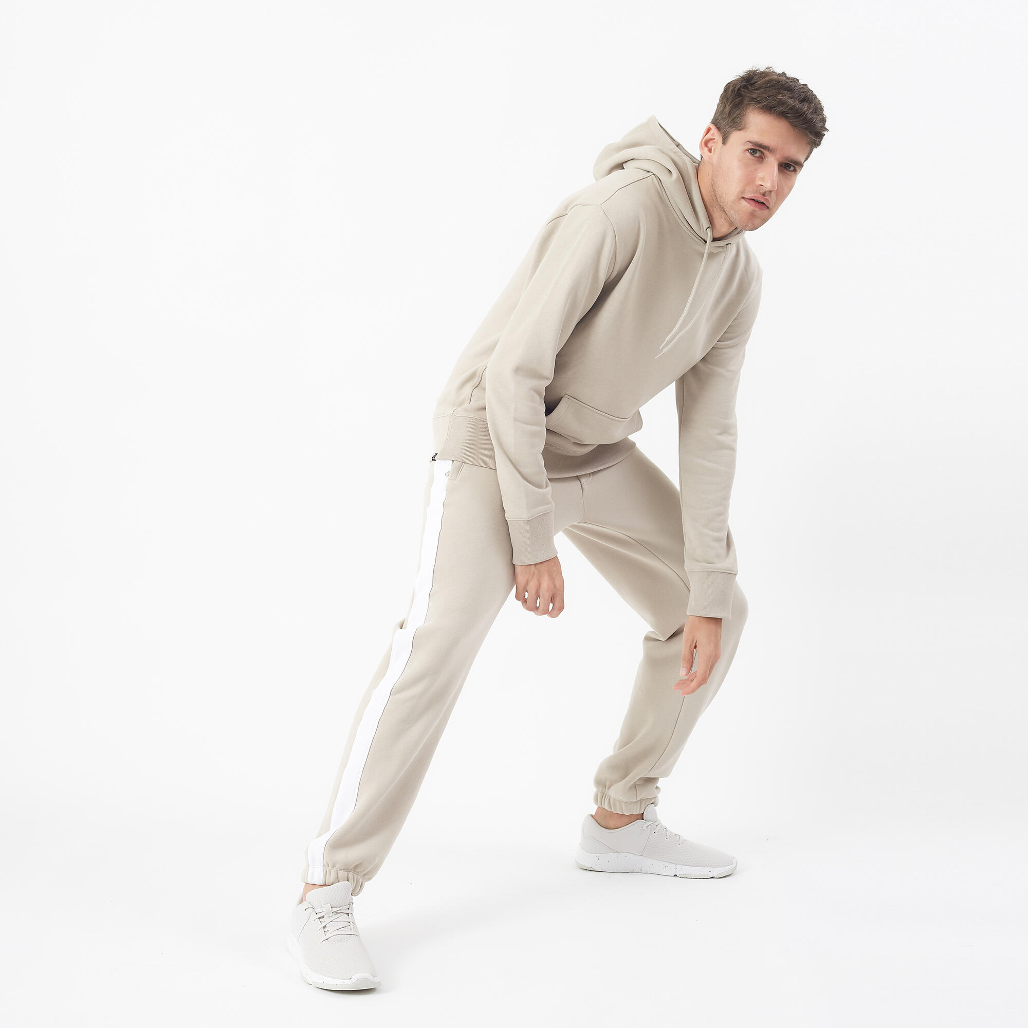 Men's Fitness Hoodie 500 Essentials - Linen 9/9