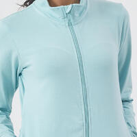 Veste 100 Pilates Gym douce femme bleu clair