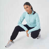 100 Women's Pilates & Gentle Gym Jacket - Light Blue