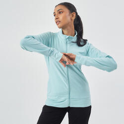 Veste 100 Pilates Gym douce femme bleu clair