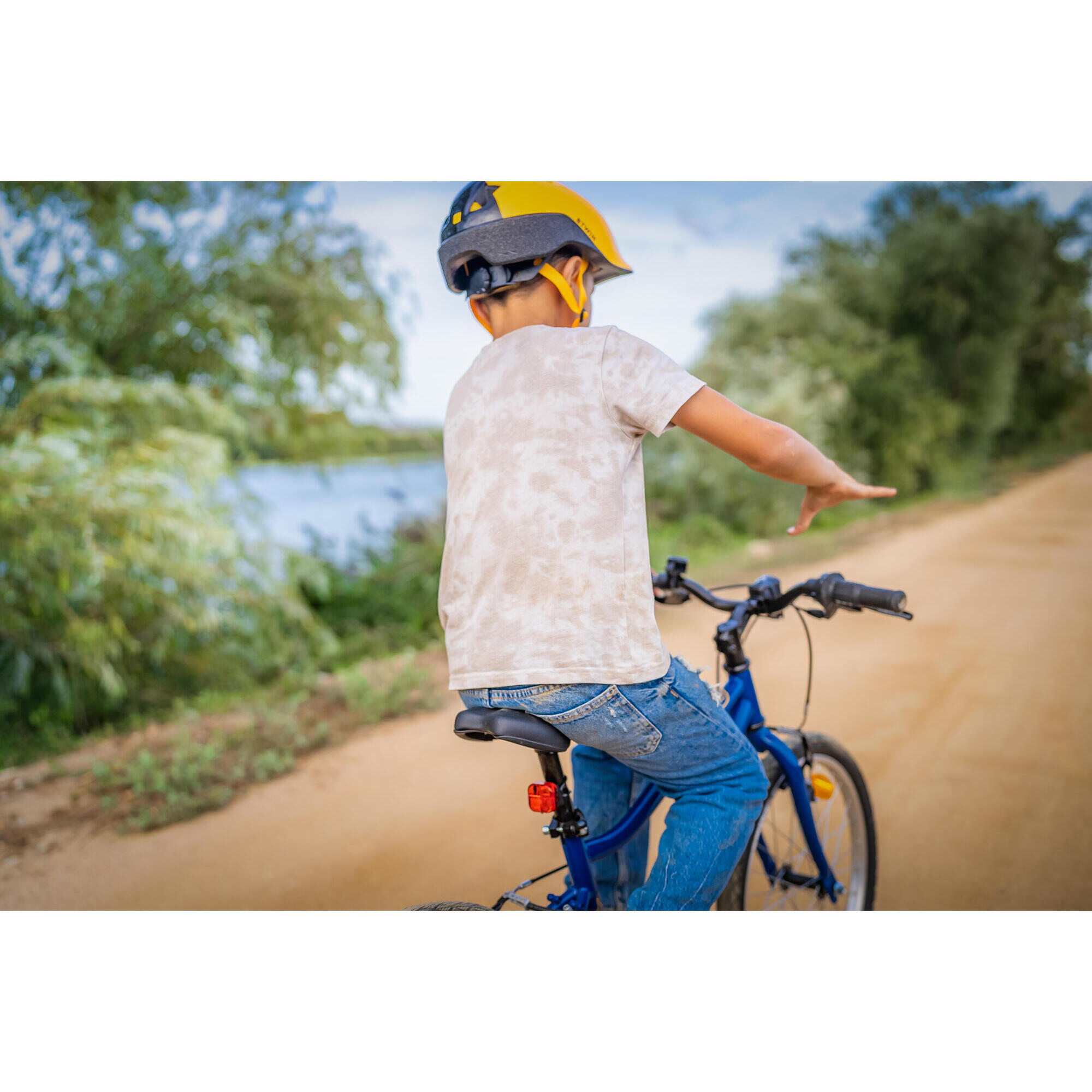 Casque velo enfant 500 jaune 10/11