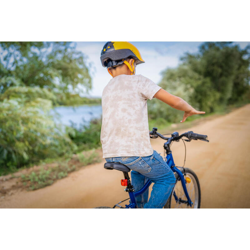 Casco bicicleta niños Btwin 500 amarillo