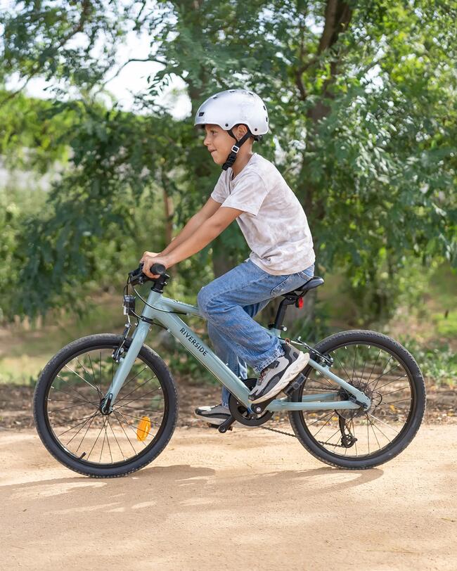 Bicicleta híbrida Riverside 900 de 20 pulgadas para niños de 6 a 9 años - Verde
