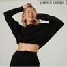 Women's Sweater Cropped Drawstring 520 For Gym-Black
