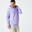 Sudadera Fitness 500 Essential Hombre Violeta Neón Capucha