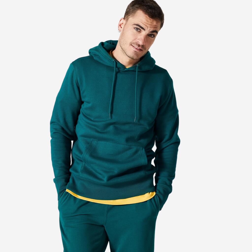 Kapuzenpullover Herren - 500 Essentials hellblau 