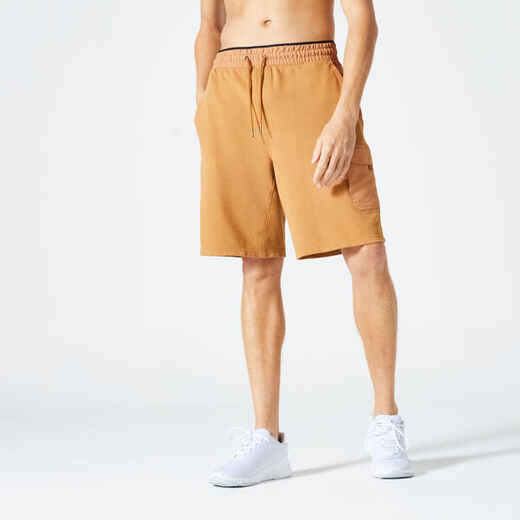 
      Men's Fitness Cargo Shorts 520 - Hazelnut
  