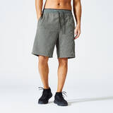 Men's Fitness Cargo Shorts 520 - Grey Khaki