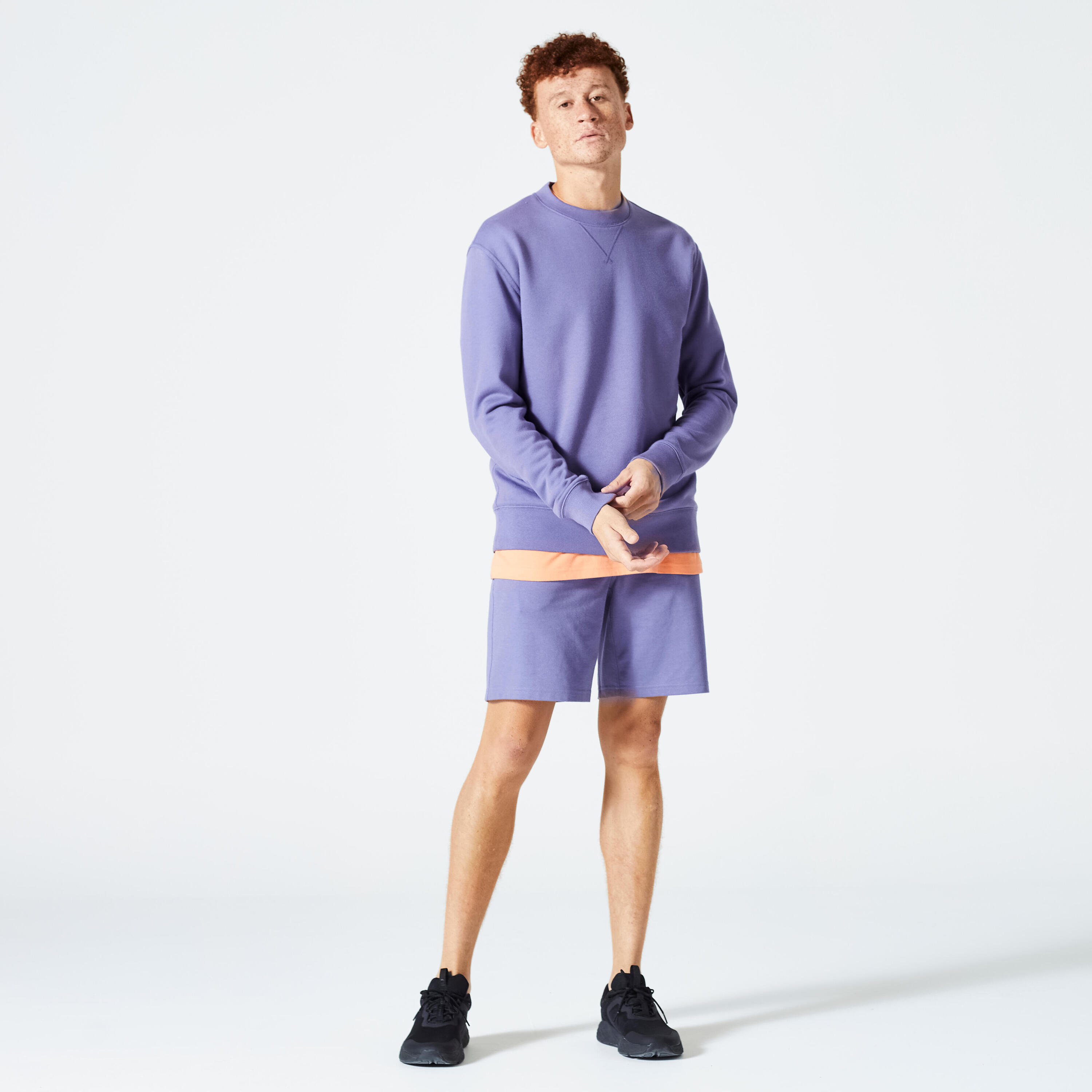 Men's Fitness Shorts 500 Essentials - Blue 2/5