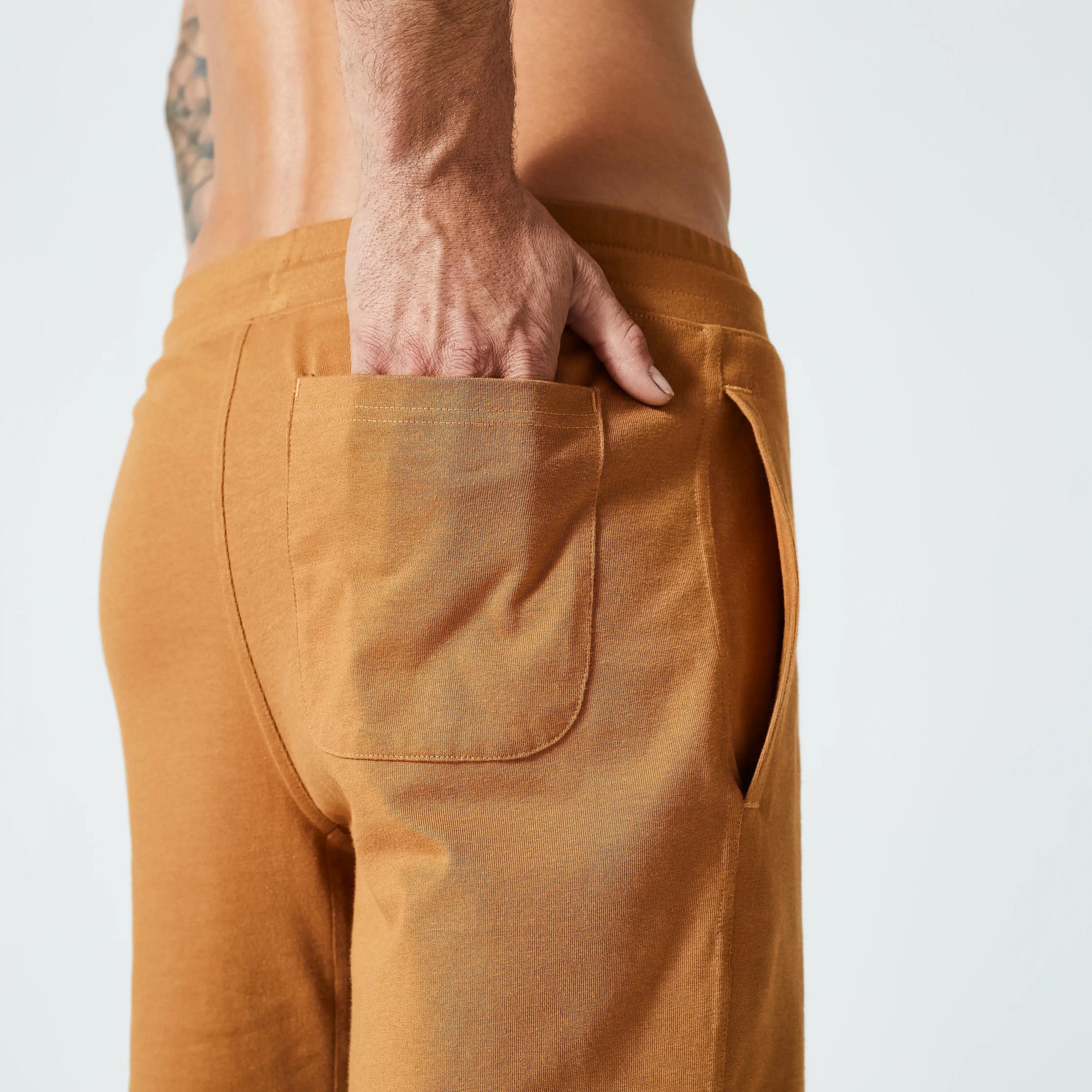 Men's Fitness Shorts 500 Essentials - Hazelnut Brown 5/5