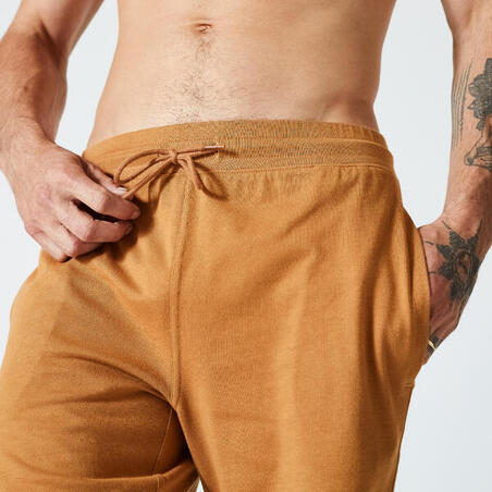 Short Fitness homme - 500 Essentials marron Noisette