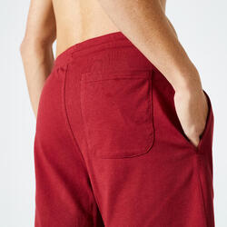 Short Fitness Homme - 500 Essentials rouge bordeaux