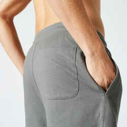 Men's Fitness Shorts 500 Essentials - Grey Khaki