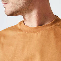 Men's Loose-Fit Fitness T-Shirt 520 - Hazelnut