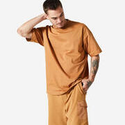 Camiseta Oversize Fitness 520 Hombre Marrón Avellana